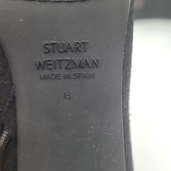 Stuart Weitzman " Lofty " Black Suede Side Zip Back Tie Ankle Bootie NWOB S 6 - Picture 12 of 12